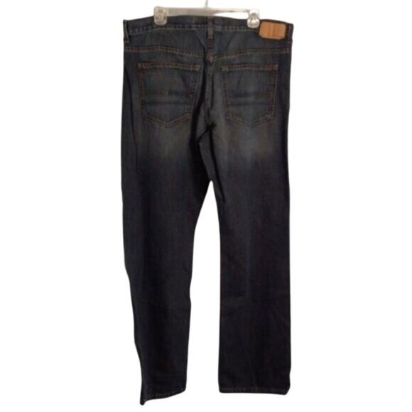 Calvin Klein Size 38 x 32 Mens Jeans Relaxed Straight Fit Dark Wash 100% Cotton - Picture 10 of 15